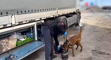 Ağrı'da bir araçta bulunan tüpün içinde uyuşturucu çıktı