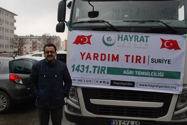 HAYRAT Vakfından Suriye'ye yardım TIR'ı