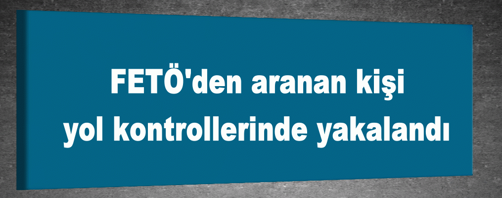 FETÖ'den aranan kişi yol kontrollerinde yakalandı