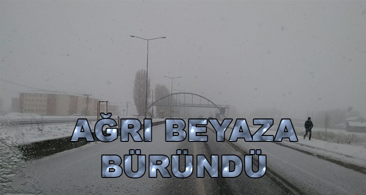 Ağrı beyaza büründü
