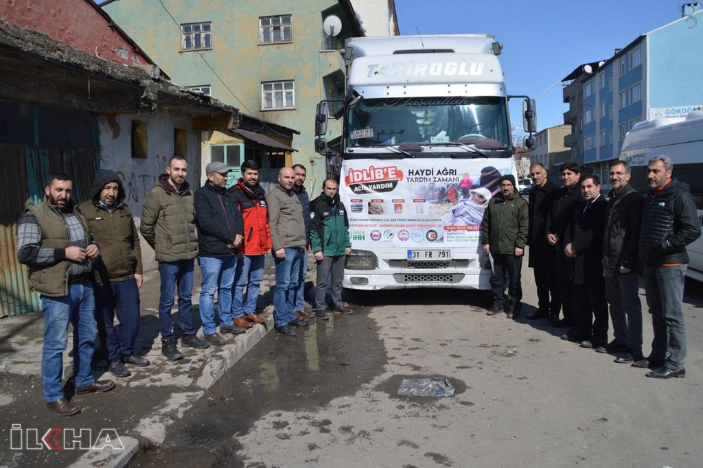 Ağrı'dan İdlib'e yardım TIR'ı yola çıktı