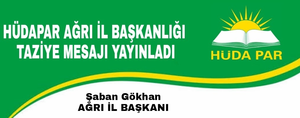 HÜDAPAR'dan kaza için taziye mesajı