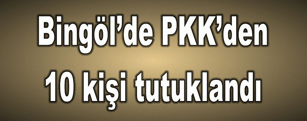 Bingöl’de PKK’den 10 kişi tutuklandı