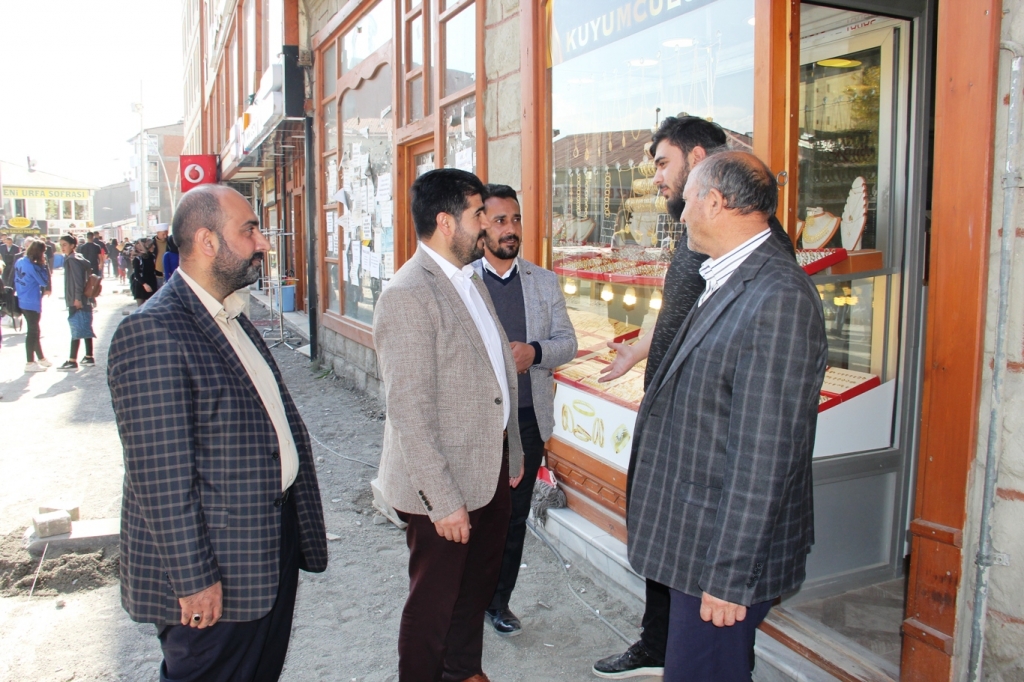 HÜDA PAR Ağrı Teşkilatı esnafın sorunlarını dinledi