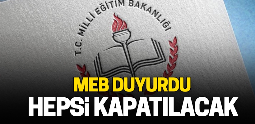 MEB: Özel öğretim kursları kapatılacak