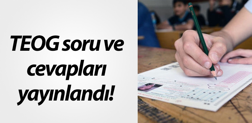 TEOG soru ve cevapları yayınlandı!
