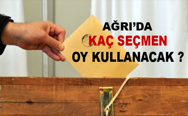 Ağrı'da kaç seçmen var