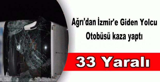 Ağrı yolcu Otobüsü Sivas'ta kaza yaptı