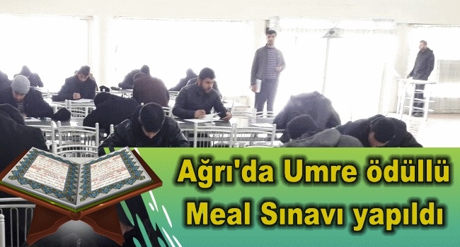 Ağrı'da Kuran Nesline Meal sınavı gerçekleştirildi