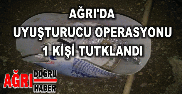 Ağrı’da uyuşturucu operasyonunda 1 kişi tutuklandı