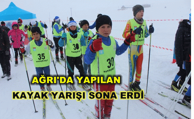 Ağrı'da yapılan kayak yarışı sona erdi
