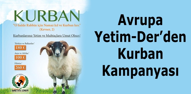 Avrupa Yetim-Der'den Kurban Kampanyası
