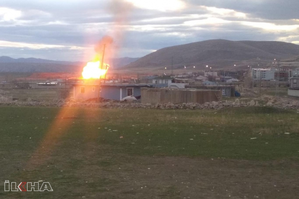 Doğubayazıt'taki doğalgaz hattında patlama meydana geldi