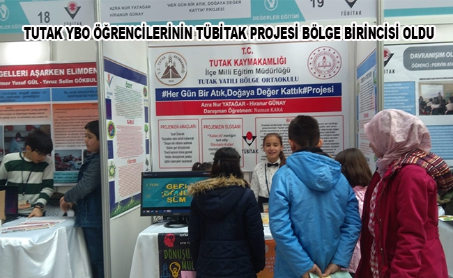 TUTAK YBO ÖĞRENCİLERİNİN TÜBİTAK PROJESİ BÖLGE BİRİNCİSİ OLDU