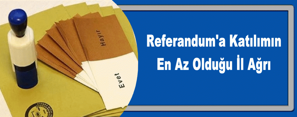 En az katılım Ağrı'da oldu