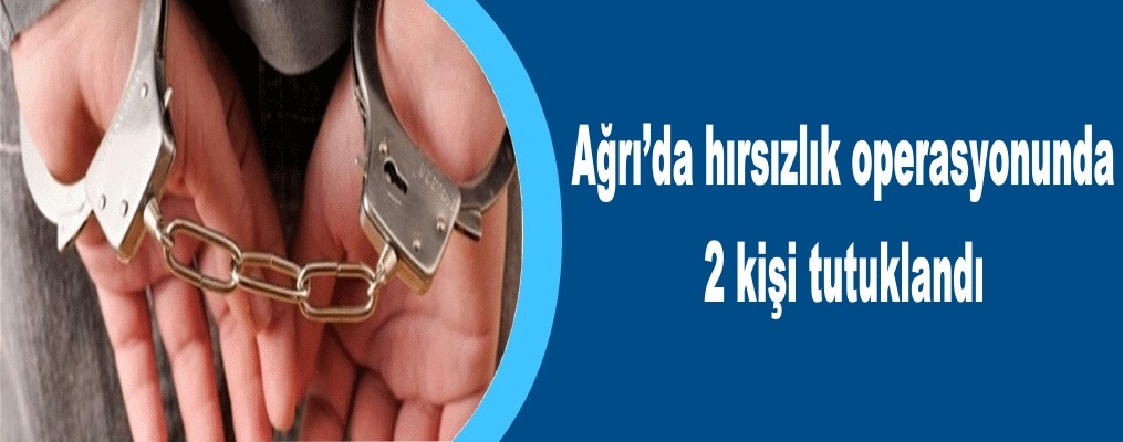 Ağrı’da hırsızlık operasyonunda 2 kişi tutuklandı