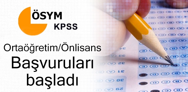 KPSS Ortaöğretim/Önlisans başvuruları başladı